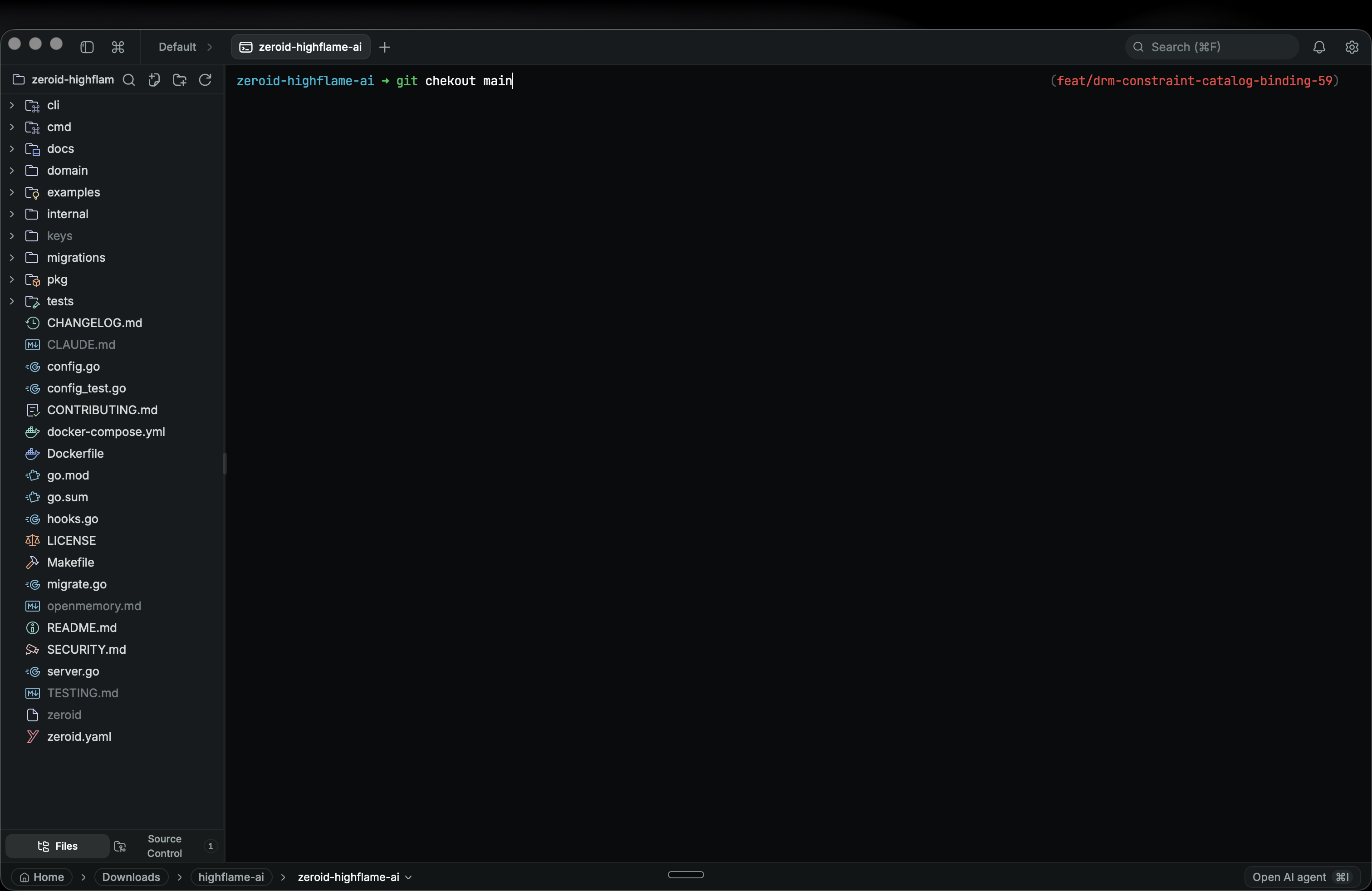 cli-ck code editor with AI autocomplete and Vim mode